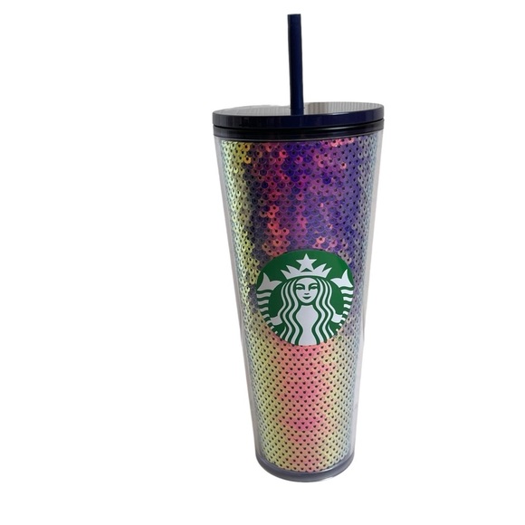 Starbucks Other - Starbucks Iridescent Sequin Purple Tumbler Cold Cup Holiday 2020 Coffee Water